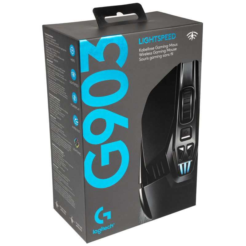 Logitech G903 Hero Lightspeed trådløs gamingmus med avtagbare sideknapper