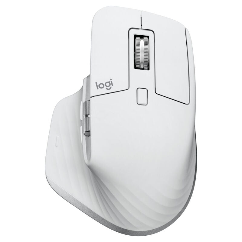 Logitech MX Master 3S trådløs mus Logi Bolt Bluetooth lysegrå bakside