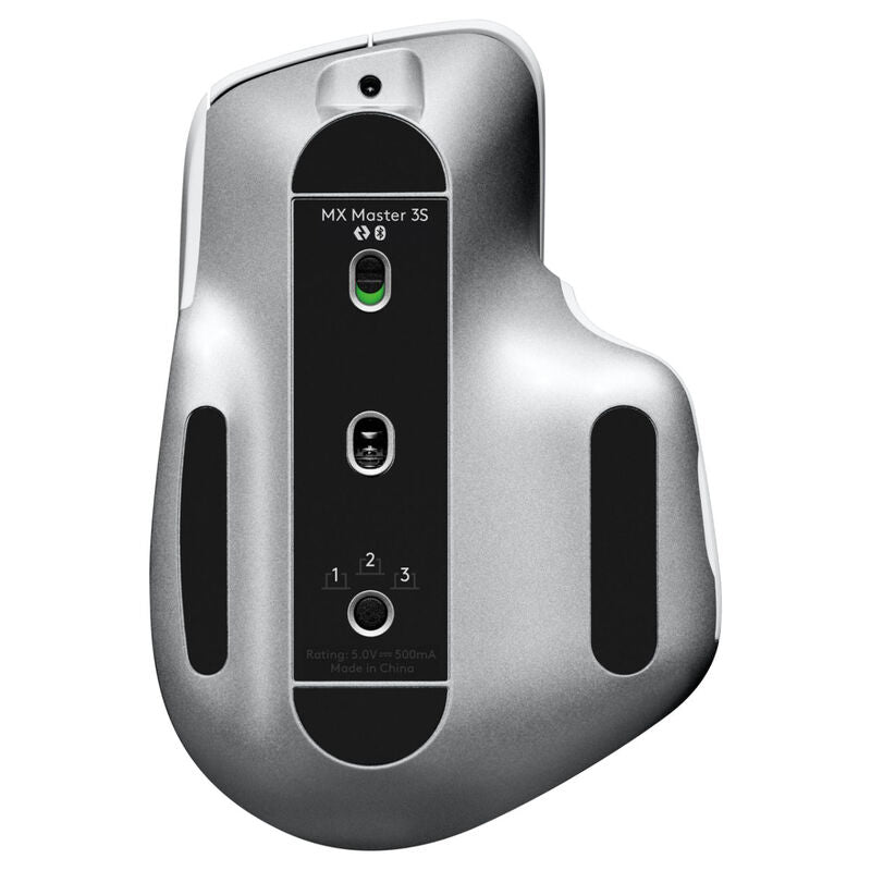 Oversikt av Logitech MX Master 3S trådløs mus Logi Bolt Bluetooth lysegrå i bruk