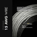 MDPC-X 15-AWG ledning transparent 1 m strømforsyningskabel forfra