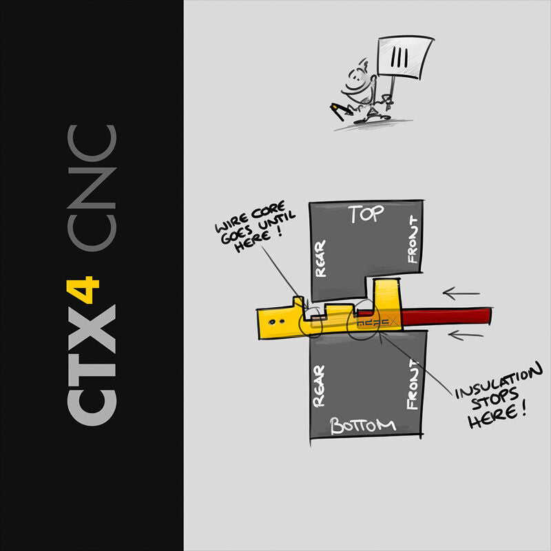 Ergonomisk grep på MDPC-X CTX 4 krimpetang svart