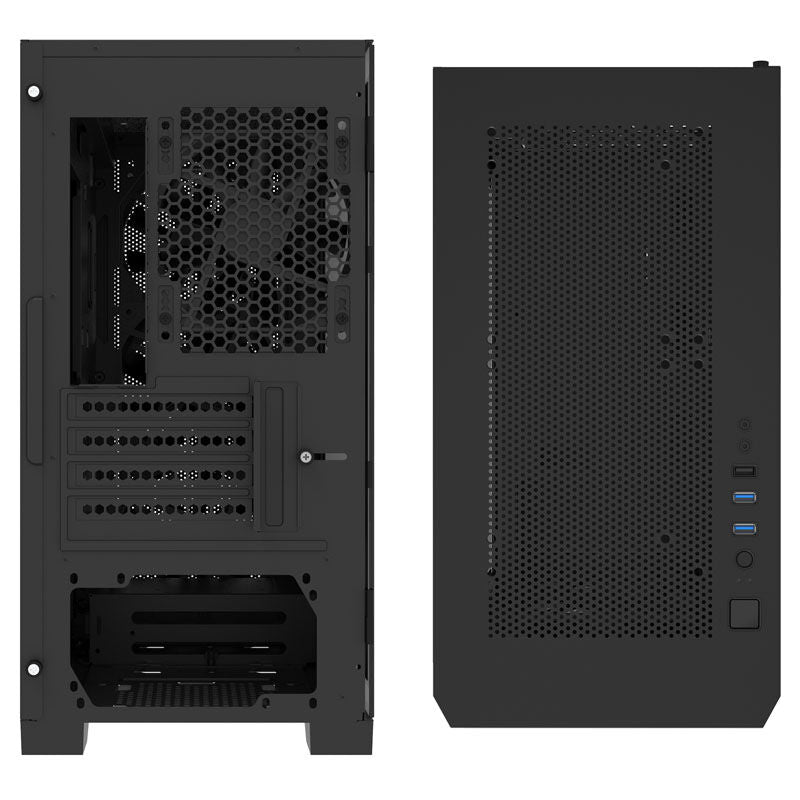 Detalj av ARGB-vifte i Montech AIR 100 ARGB kabinett