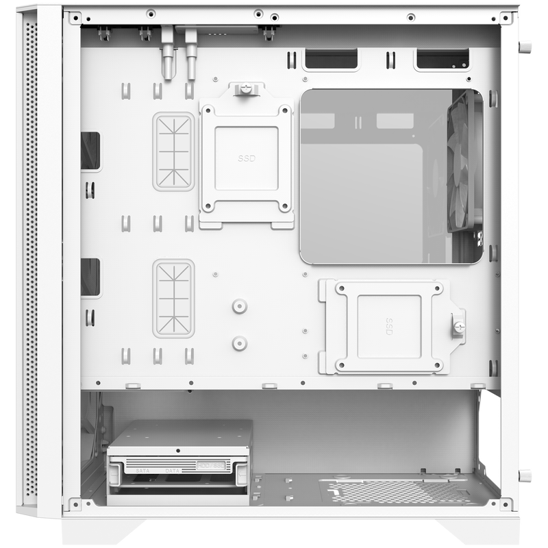 Montech AIR 100 LITE kabinett midtårn Micro-ATX herdet glass svart detalj av sidepanel