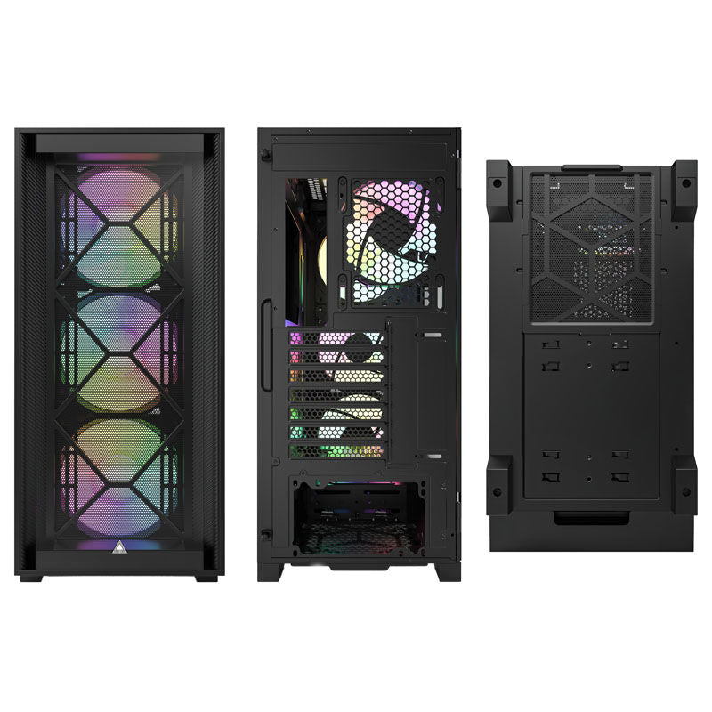 Montech AIR 1000 Premium kabinett detalj av herdet glass sidepanel
