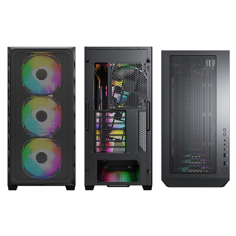 Montech AIR 903 MAX kabinett midtårn E-ATX ARGB herdet glass svart bakside