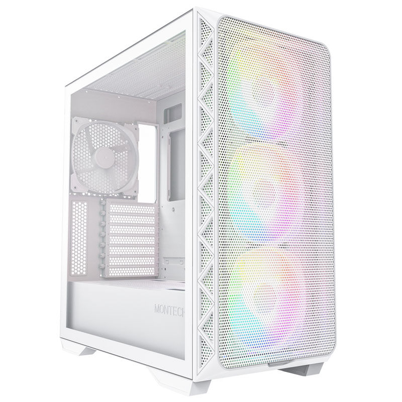 Montech AIR 903 MAX kabinett midtårn E-ATX ARGB herdet glass svart nærbilde av sidepanel