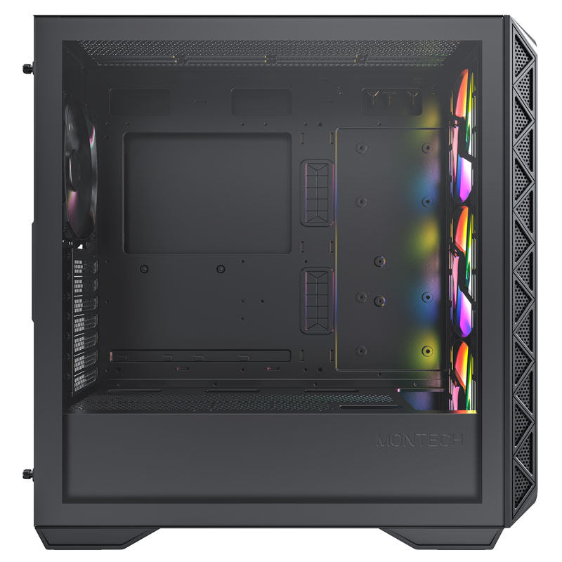 Montech AIR 903 MAX kabinett midtårn E-ATX ARGB herdet glass svart detalj av vifte