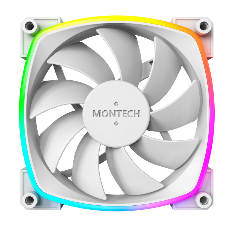 Montech AX120 PWM ARGB vifte 3-pakk 120 mm hvit bakside