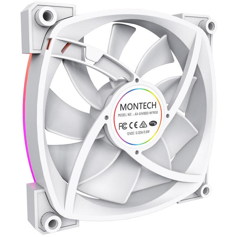 Detaljbilde av Montech AX140 PWM ARGB vifte 140 mm svart