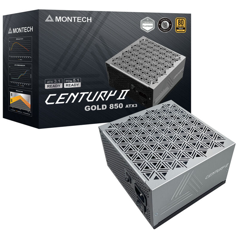 Montech Century II strømforsyning 850 W 80 PLUS Gold sideprofil