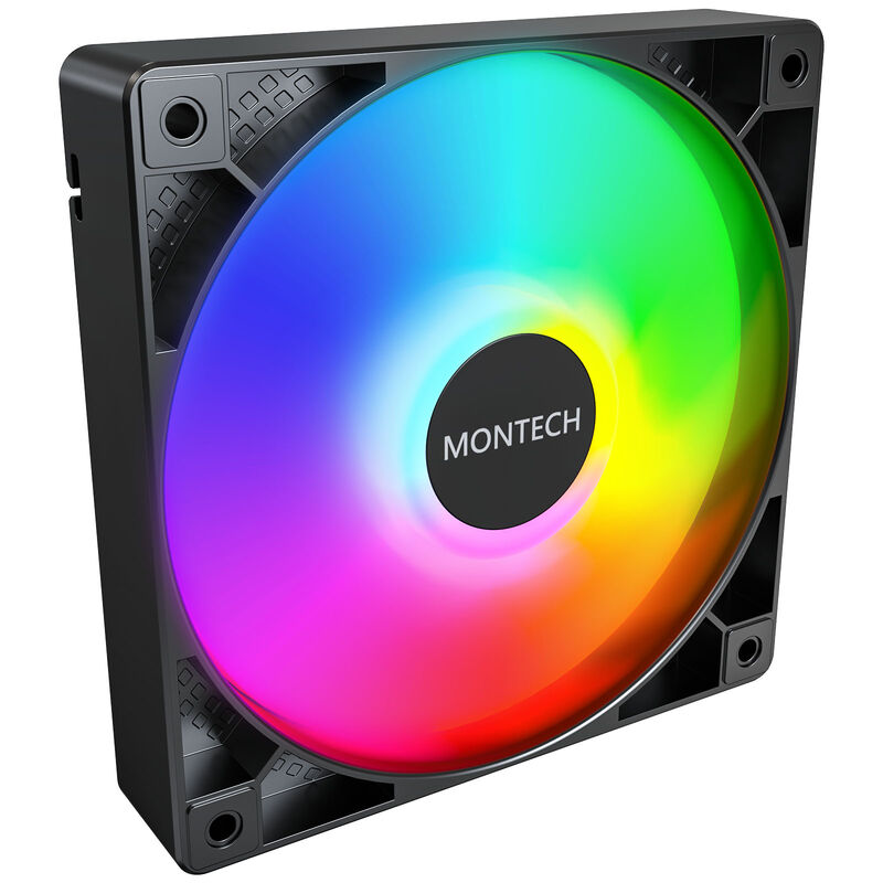 Montech GF120 PWM ARGB vifte 120 mm svart forfra