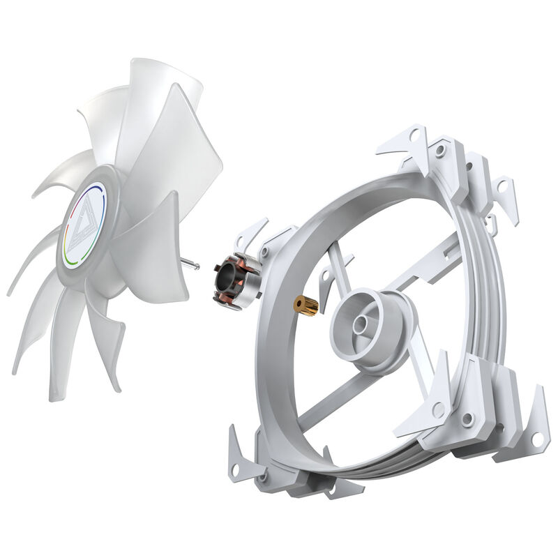 Montech HP140 PWM ARGB vifte 140 mm svart i dyp svart farge