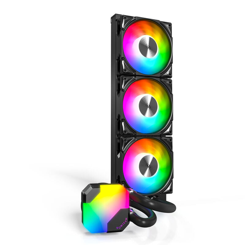 Montech Hyper Flow ARGB AIO vannkjøling 360 mm svart bakside