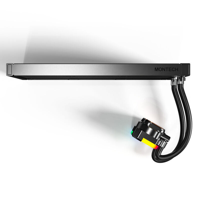 Montech Hyper Flow ARGB AIO vannkjøling 360 mm svart montert i PC