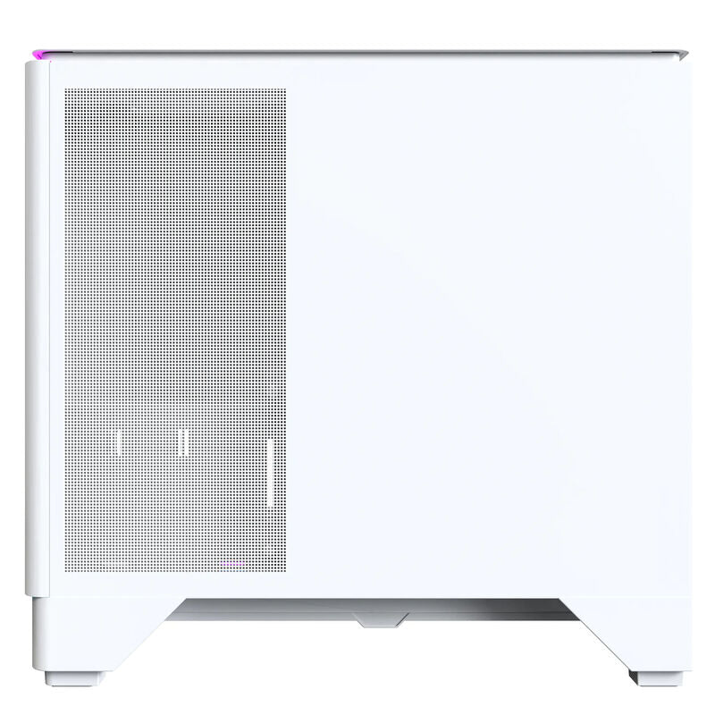 Montech KING 15 PRO kabinett mATX RGB herdet glass hvit detalj av RGB-belysning