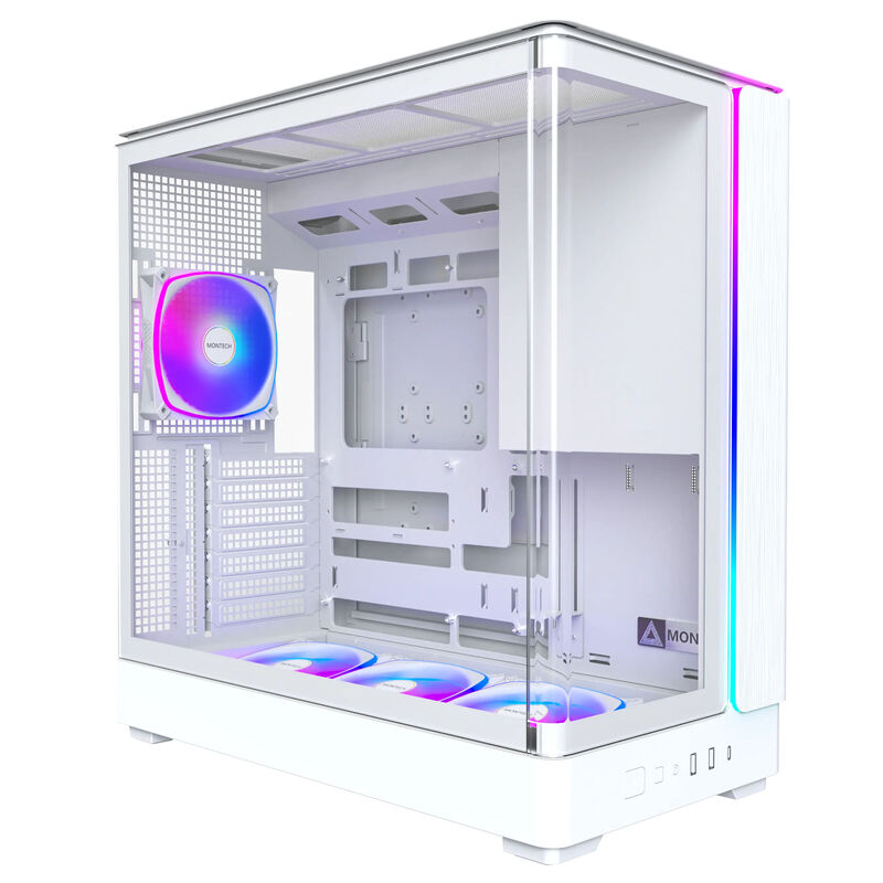 Montech KING 45 PRO kabinett midtårn ATX herdet glass RGB svart forfra