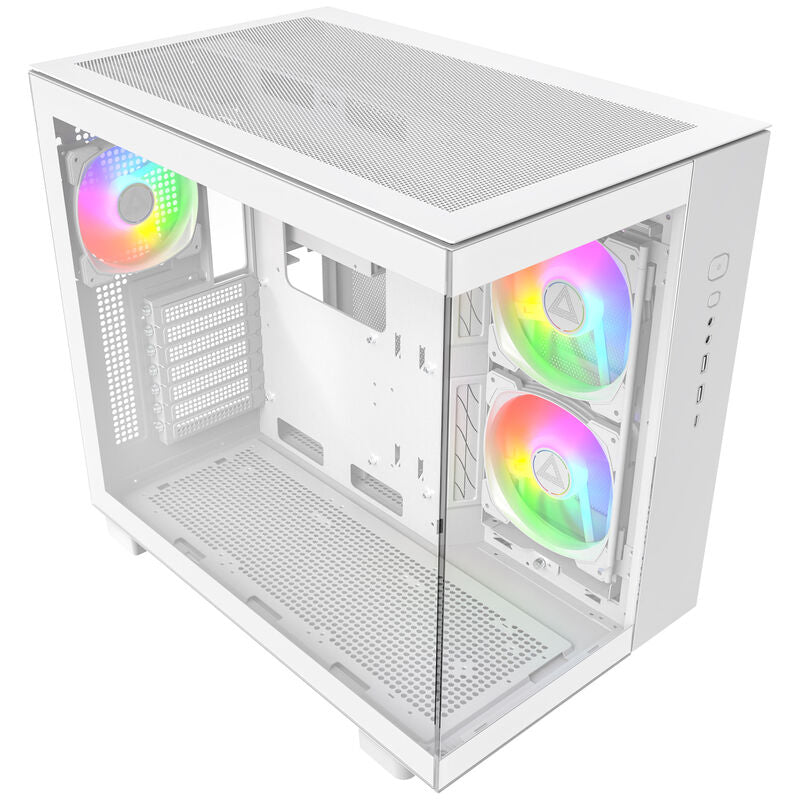 Montech KING 65 PRO kabinett midtårn ATX ARGB hvit forfra