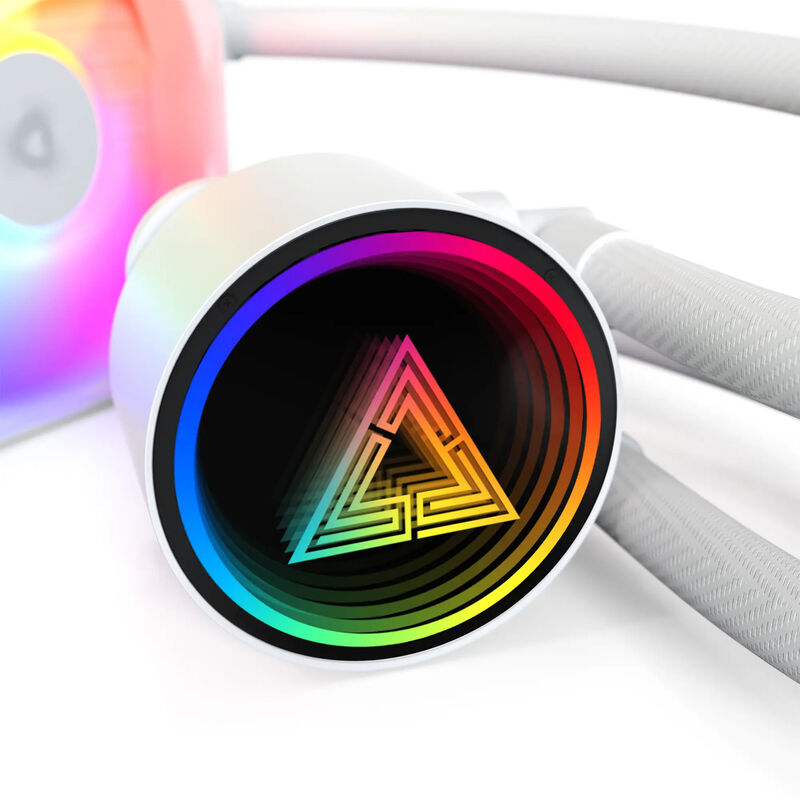 Nærbilde av Montech LightFlow ARGB 360 AIO vannkjøling vifte
