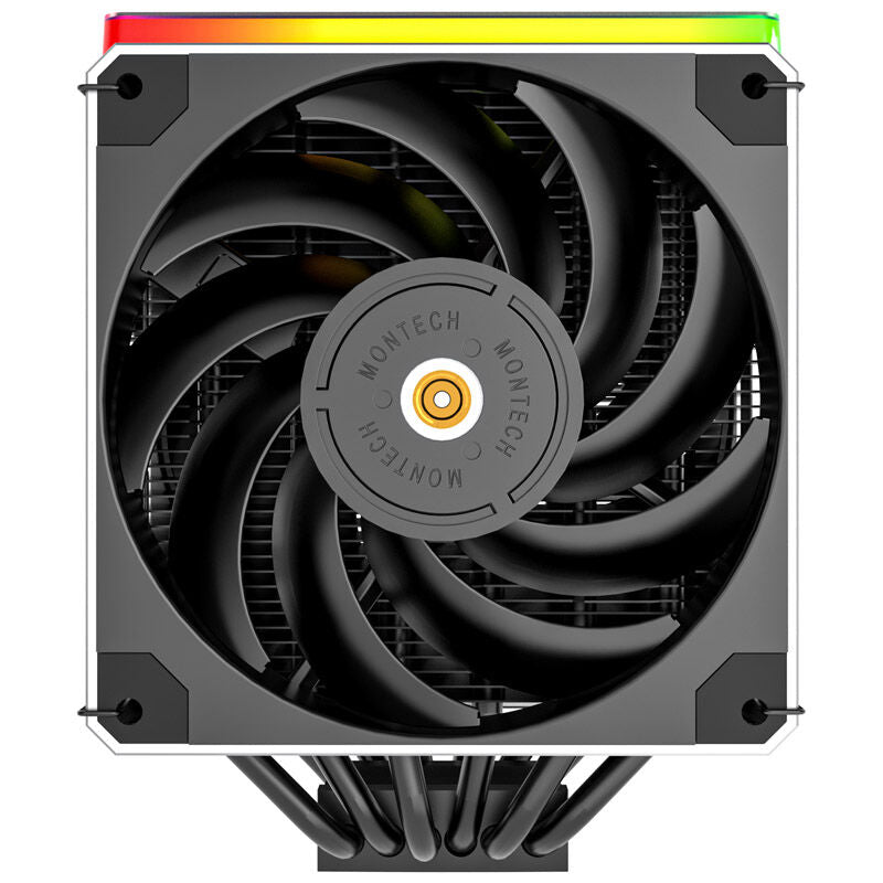 Montech Metal DT24 Premium CPU-kjøler ARGB detalj av heatpipes
