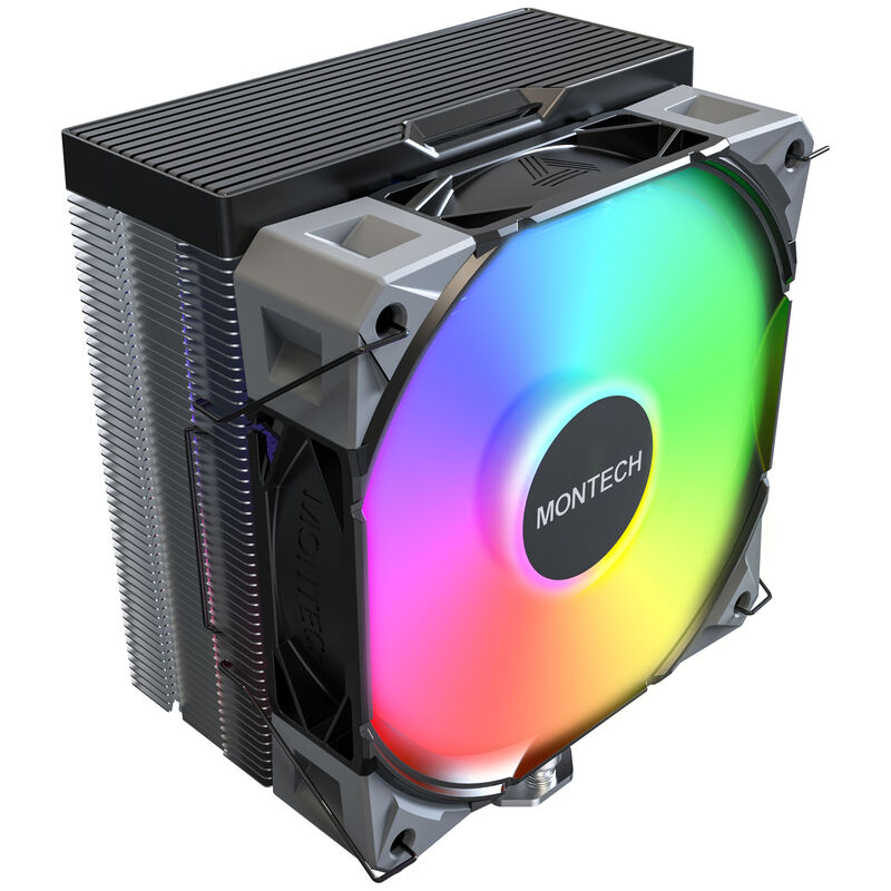 Montech NX400 Black CPU-kjøler ARGB 120 mm PWM svart forfra