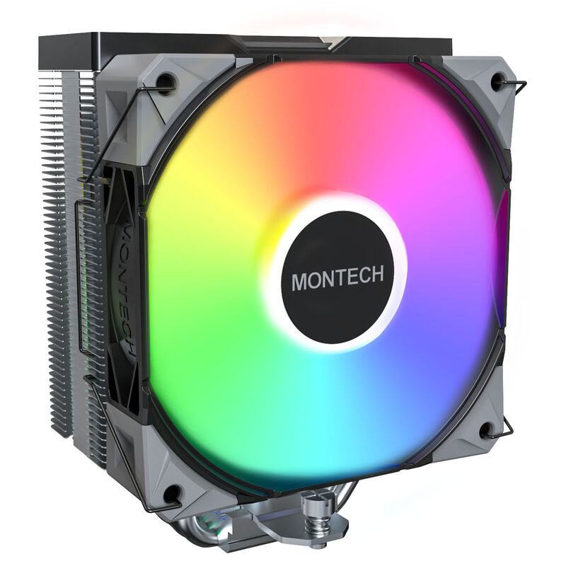 Montech NX400 Black CPU-kjøler ARGB 120 mm PWM svart bakside