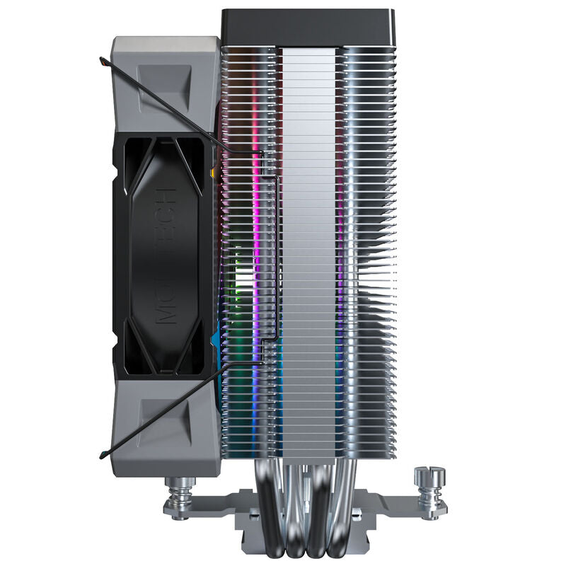 Montech NX400 Black CPU-kjøler ARGB 120 mm PWM svart detalj av heatpipes