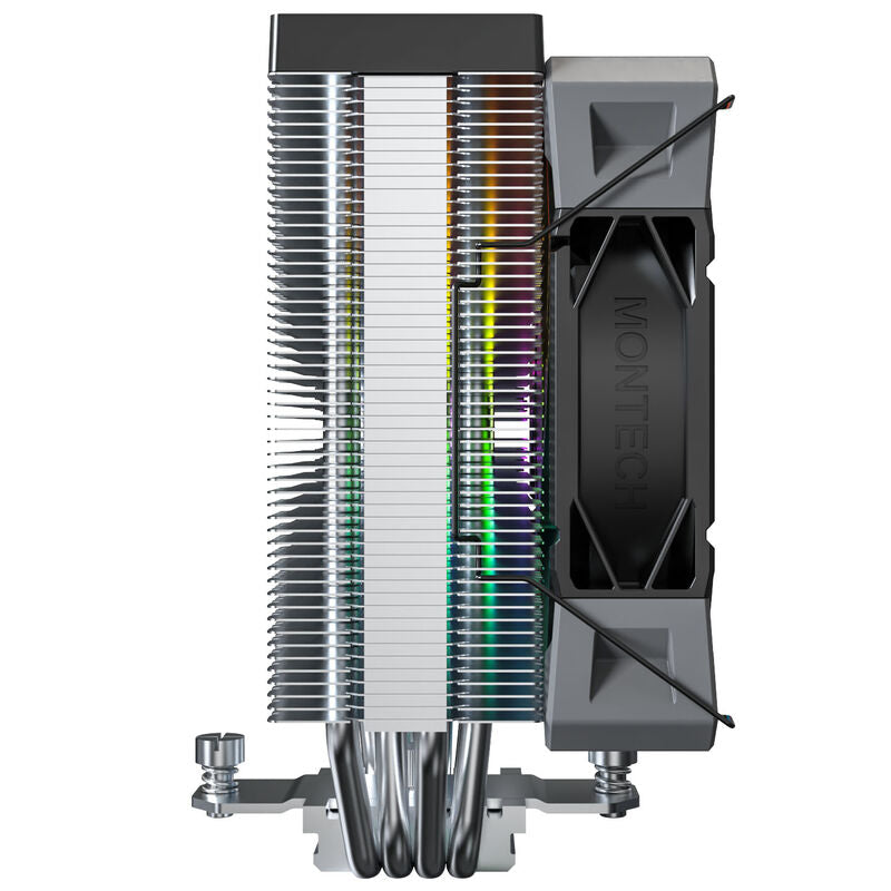 Montech NX400 Black CPU-kjøler ARGB 120 mm PWM svart montert i PC