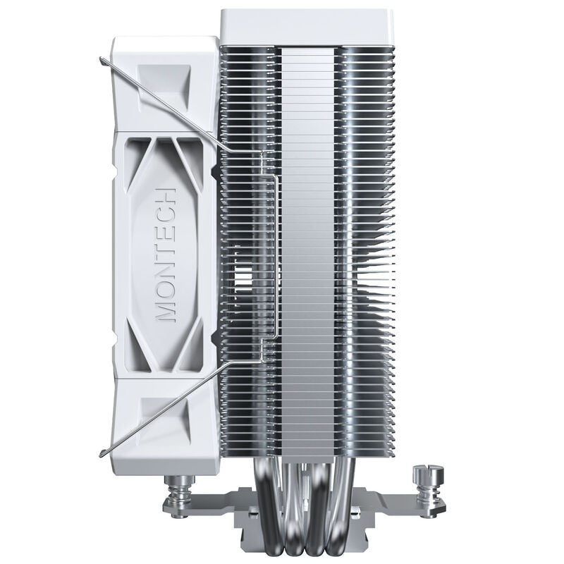 Montech NX400 White CPU-kjøler detalj av heatpipes