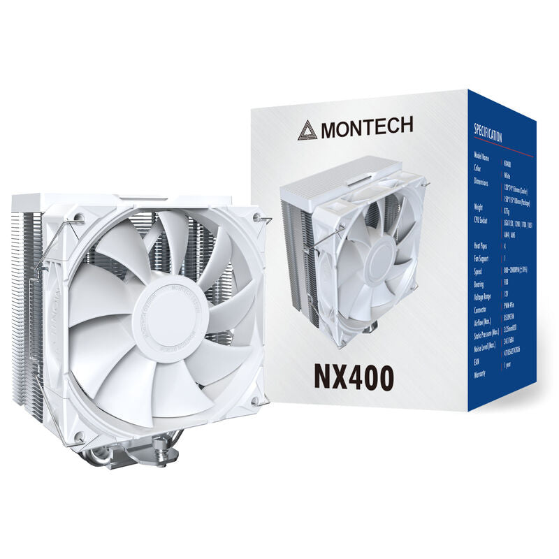 Montech NX400 White CPU-kjøler oversikt