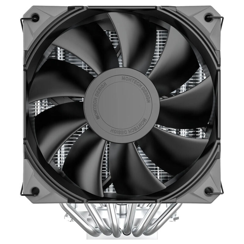 Montech NX600 CPU-kjøler dobbelttårn 2x 120 mm svart bakside