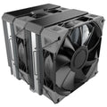 Montech NX600 CPU-kjøler dobbelttårn 2x 120 mm svart forfra
