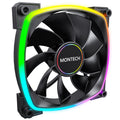 Montech RX140 PWM ARGB Reverse vifte 140 mm svart forfra
