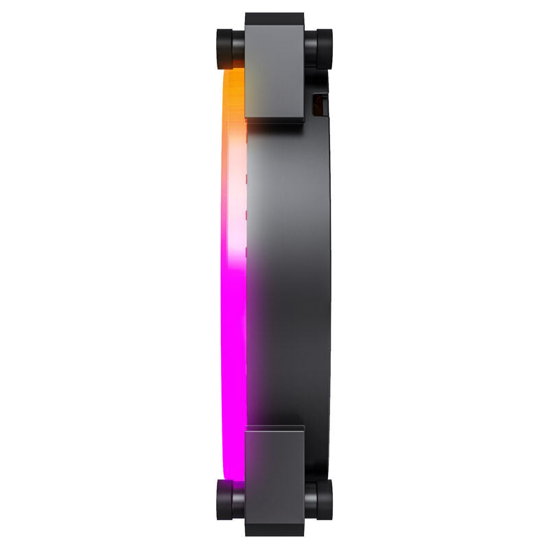 Montech RX140 PWM ARGB Reverse vifte 140 mm svart nærbilde av vifteblader
