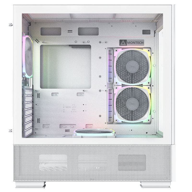 Detalj av Montech SKY TWO kabinett ARGB-vifter og mesh