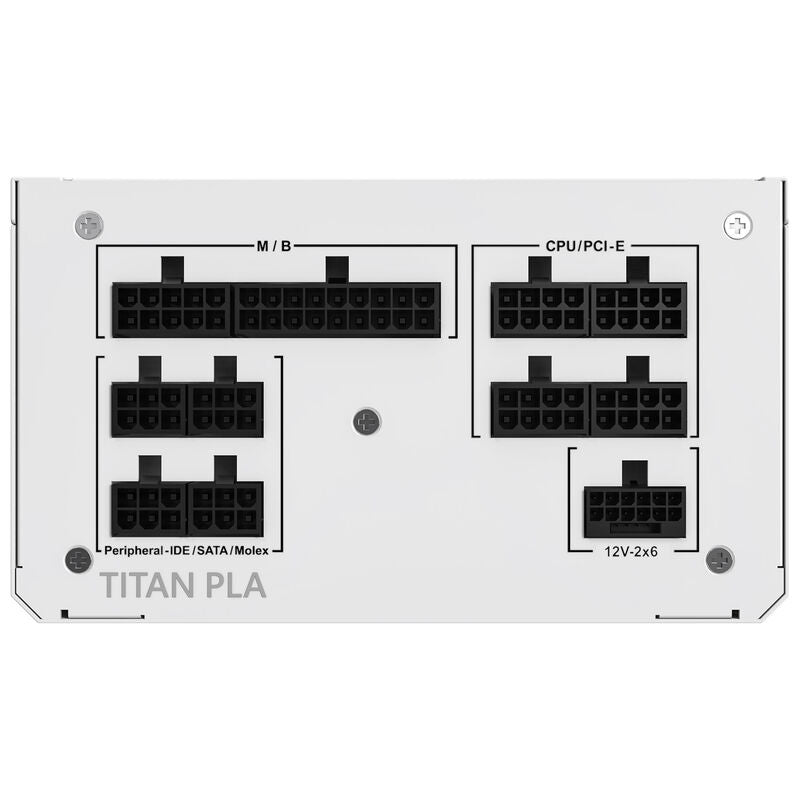 Montech Titan PLA strømforsyning 750 W hvit montert i PC