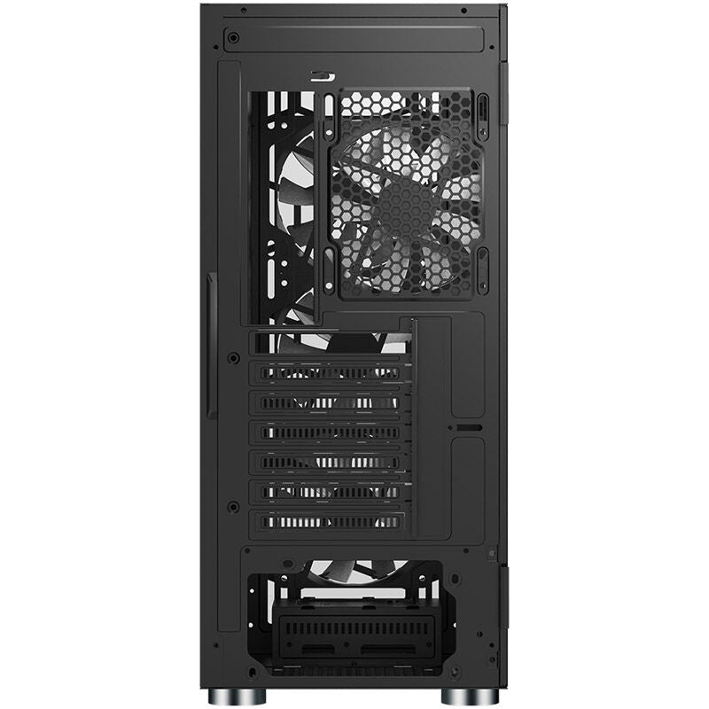 Sidepanel med herdet glass på Montech X3 Glass kabinett midtårn RGB herdet glass svart