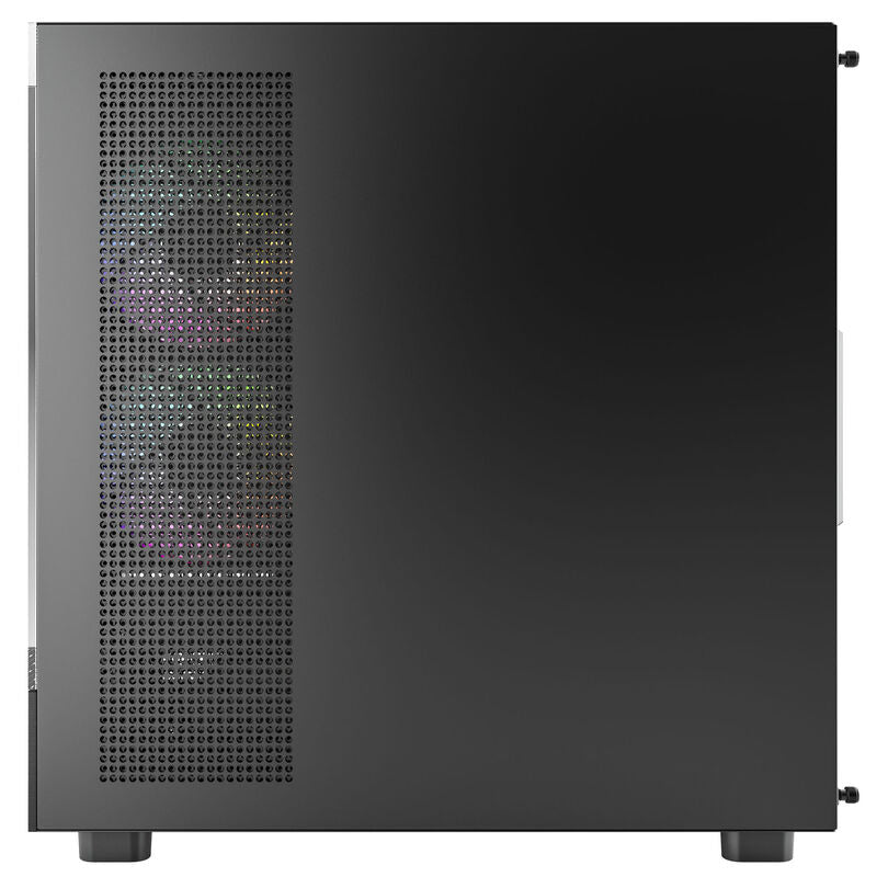 Detaljbilde av Montech XR kabinett midtårn herdet glass ARGB svart RGB-vifter