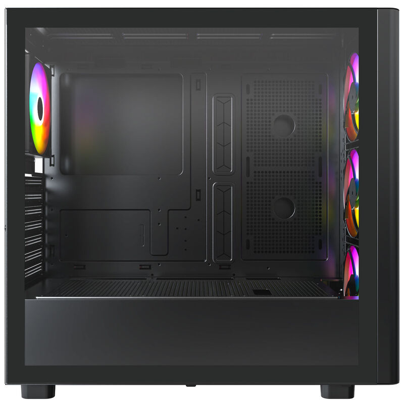 Montech XR Wood kabinett midtårn ATX ARGB herdet glass svart bakside