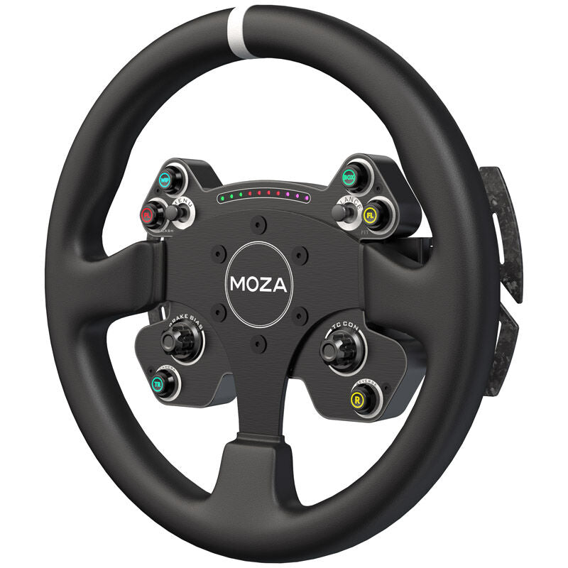 Detaljbilde av MOZA CS V2P simracingratt knapper