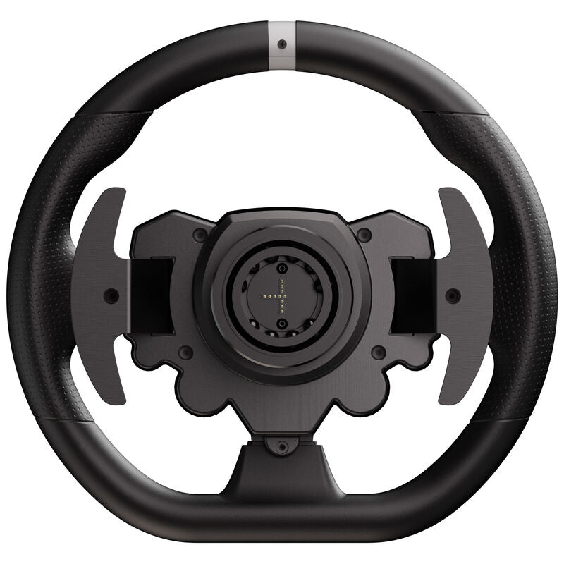 MOZA ES-Xbox simracingratt 280 mm aluminium RGB nærbilde av skiftwipper