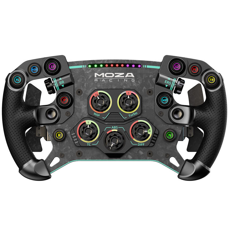 MOZA GS V2P simracingratt aluminium Quick-Release RGB bakside