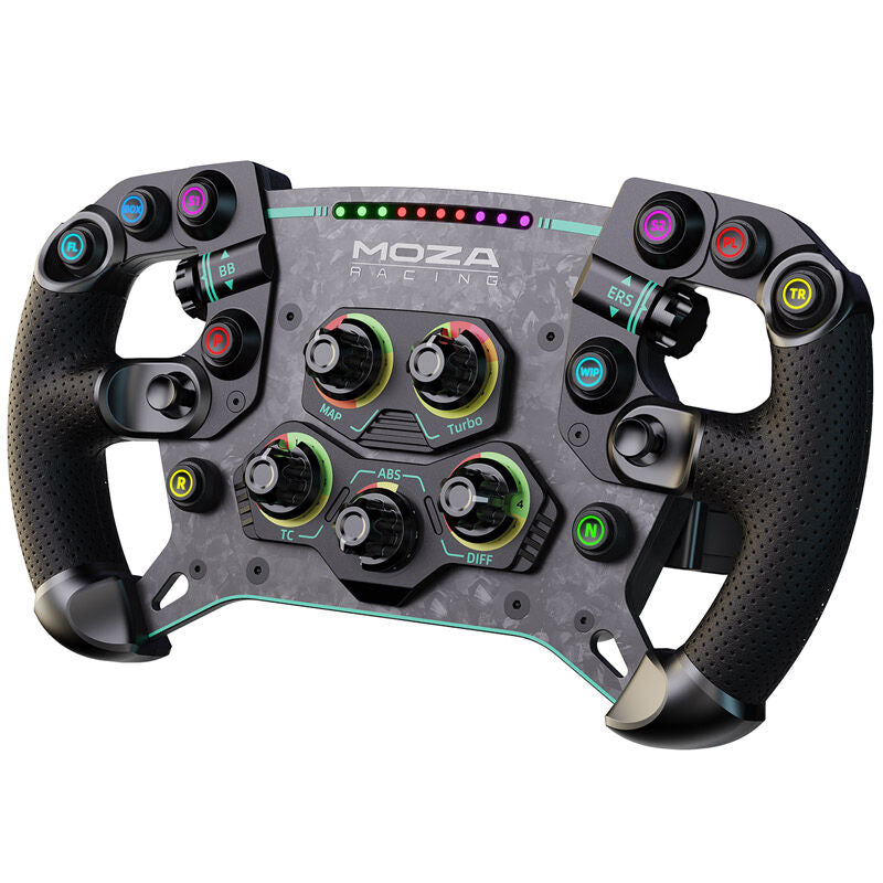 MOZA GS V2P simracingratt aluminium Quick-Release RGB forfra