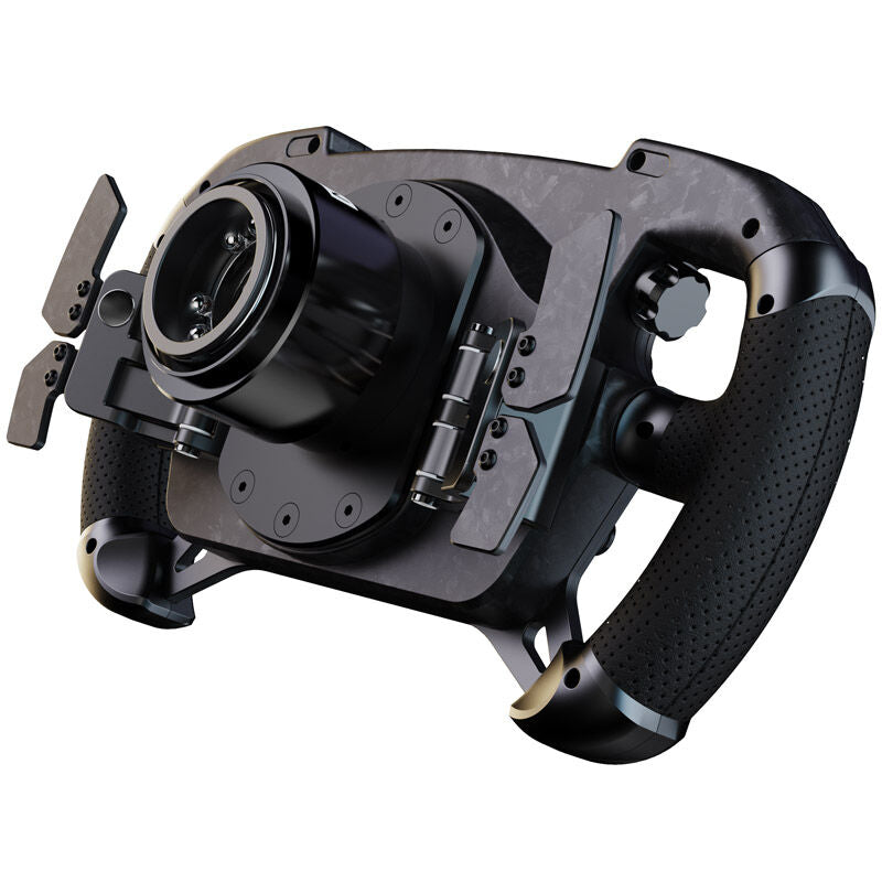 MOZA GS V2P simracingratt aluminium Quick-Release RGB nærbilde av shiftere