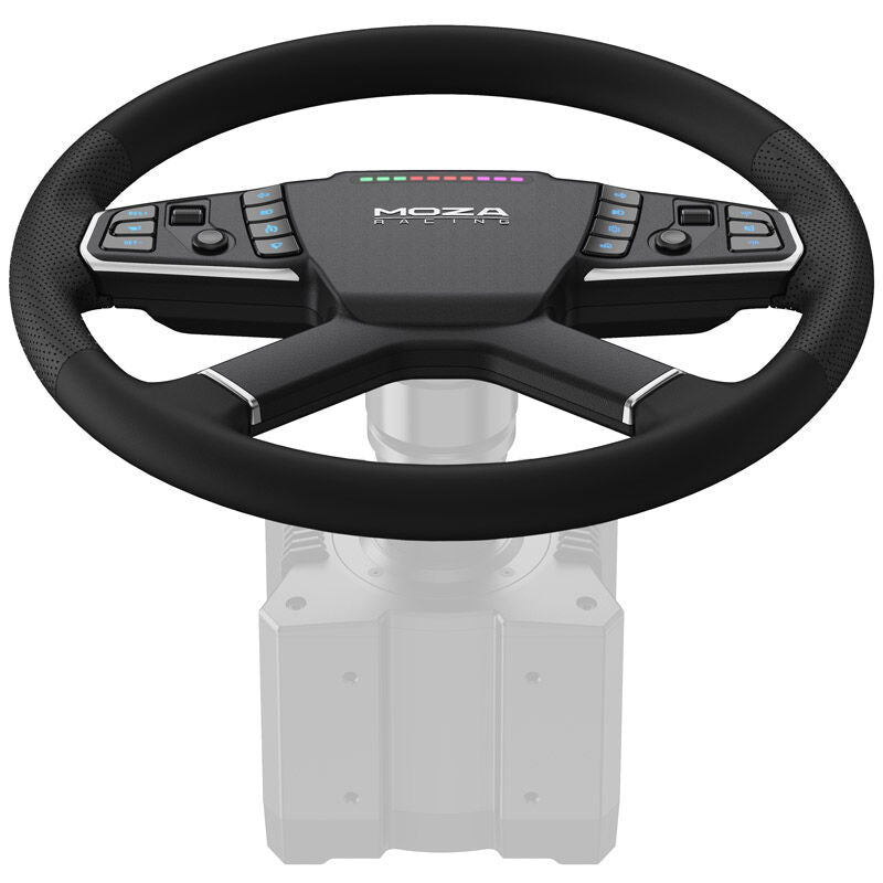 MOZA TSW Truck Wheel simracingratt nærbilde av rattflate