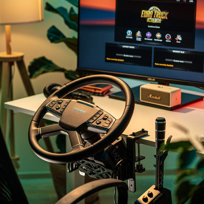 MOZA TSW Truck Wheel simracingratt RGB-skiftindikator