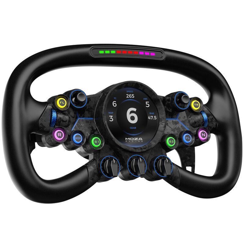 MOZA Vision GS simracing gamingratt RGB aluminium forfra