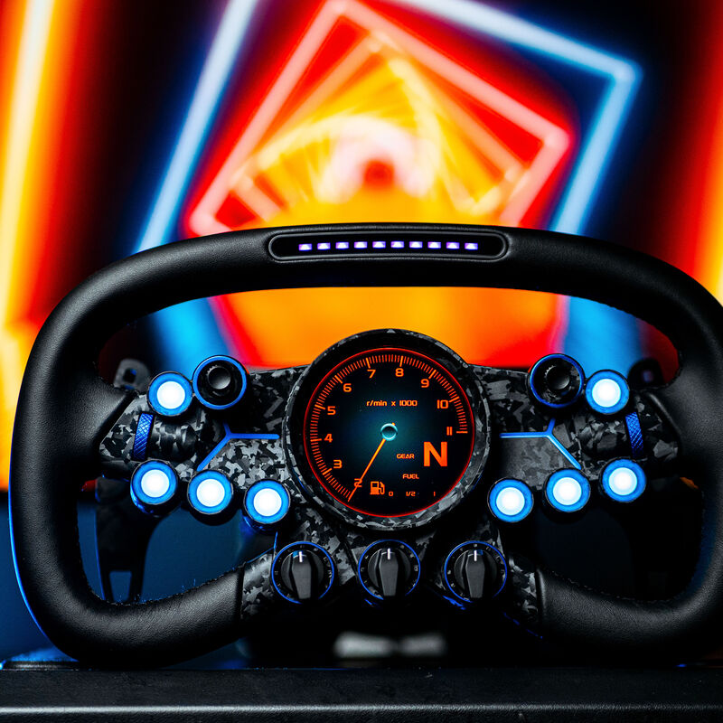 MOZA Vision GS simracing gamingratt RGB aluminium karbonfiberdetalj
