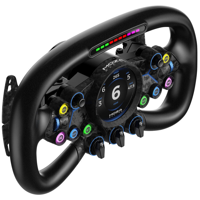 MOZA Vision GS simracing gamingratt RGB aluminium detalj