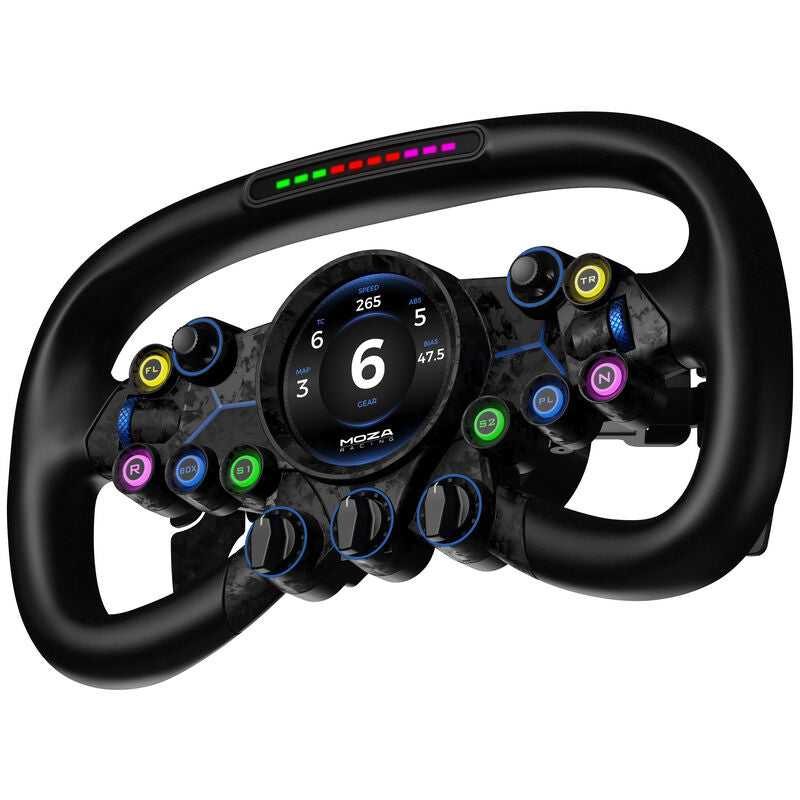 MOZA Vision GS simracing gamingratt RGB aluminium nærbilde