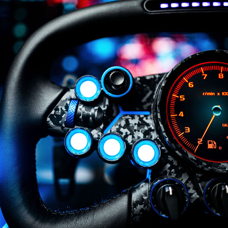 MOZA Vision GS simracing gamingratt RGB aluminium grepsdetalj